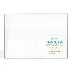Invicta 687644 FOYER 700 D.O. Glass - Rectangular glass panel for fireplace insert