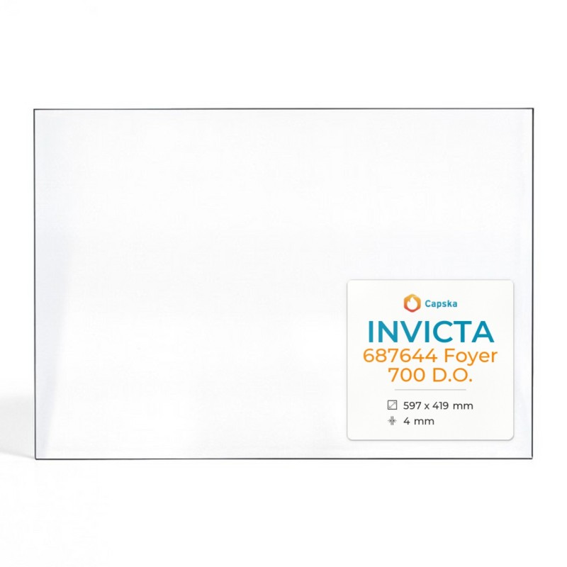 Invicta 687644 FOYER 700 D.O. Glass - Rectangular Fireplace Panel