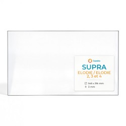 Vitre Supra ELODIE / ELODIE 2, 3 ET 4 - Verre Rectangle pour poêle à bois
