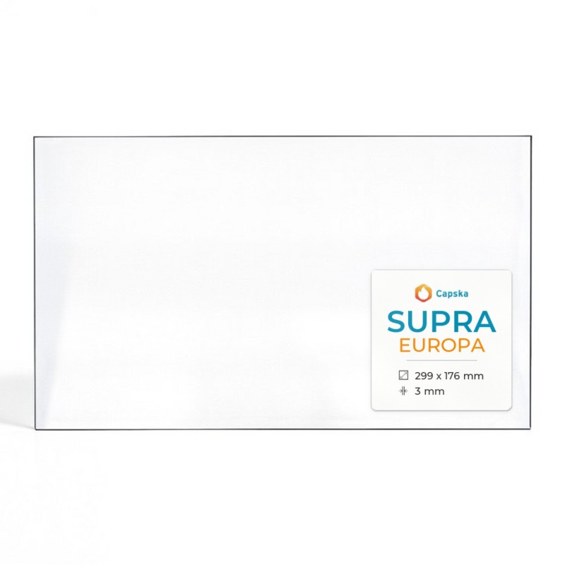 Supra EUROPA Glas - Rechteck Kaminglas für Kaminofen