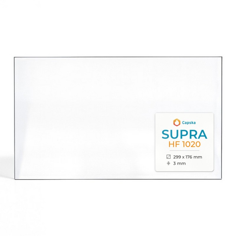 Supra HF 1020 Glass - Rectangular Panel for Wood Burning Stove