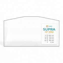 Supra HF 3352 Glass - 2 cut corners glass panel for wood burning stove