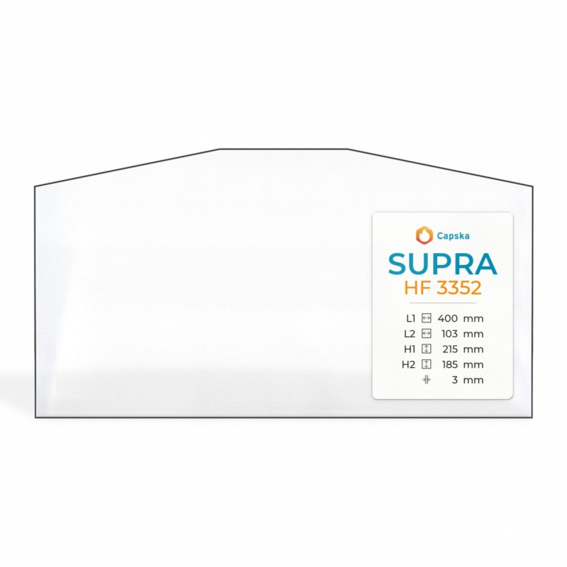 Supra HF 3352 Glass Panel for Wood Burning Stove
