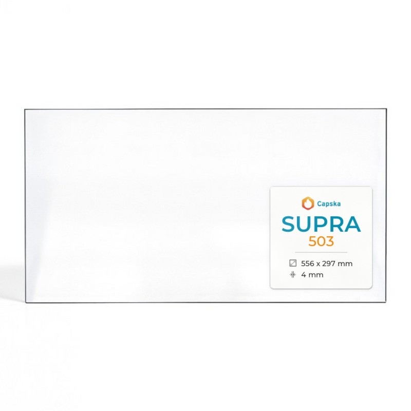 Vitre Supra 503 - Verre Rectangle pour poêle à bois