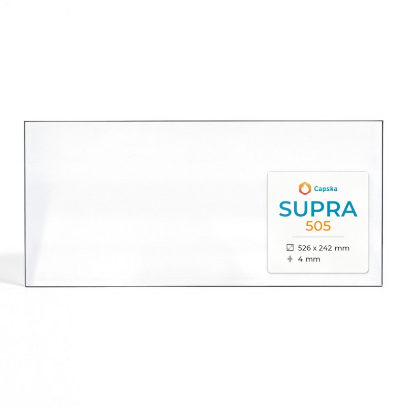 Supra 505 Glass - Rectangular Panel for Wood Burning Stove