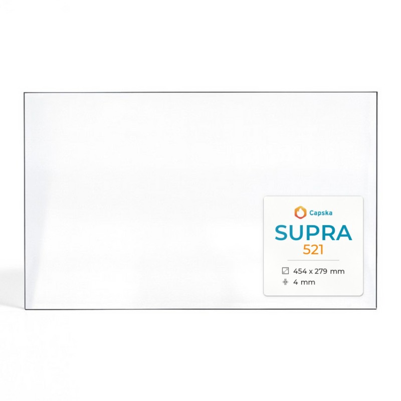 Vetro Supra 521 - Vetro Rettangolo per stufa a legna
