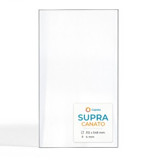 Vetro Supra CANATO - Vetro Rettangolo per stufa a legna