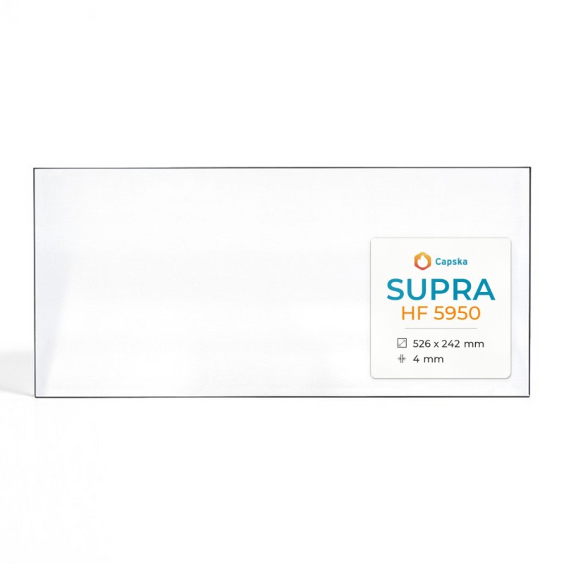 Vetro Supra HF 5950 - Vetro Rettangolo per stufa a legna