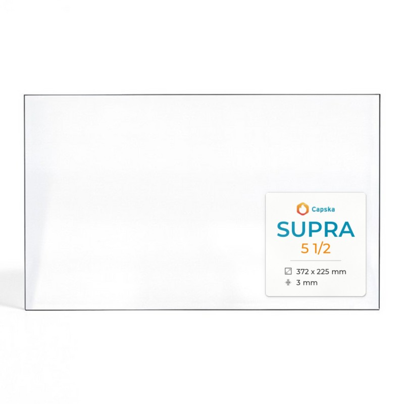 Vetro Supra 5 1/2 - Vetro Rettangolo per stufa a legna