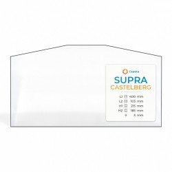 Supra CASTELBERG Glass - 2 cut corners glass panel for wood burning stove