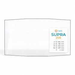 Supra ZOE Glass - 4 cut corners glass panel for wood burning stove