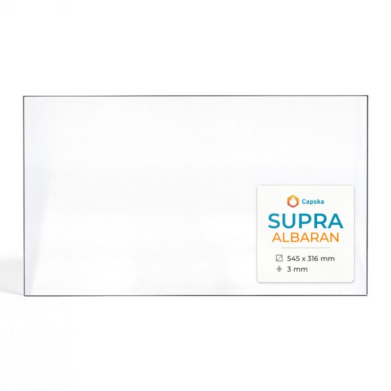 Supra ALBARAN Glass - Rectangular Panel for Fireplace Insert