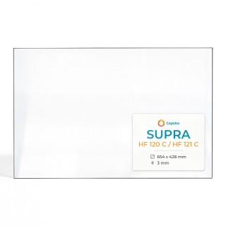 Supra HF 120 C / HF 121 C Glas - Rechteck Kaminglas für Kaminofen