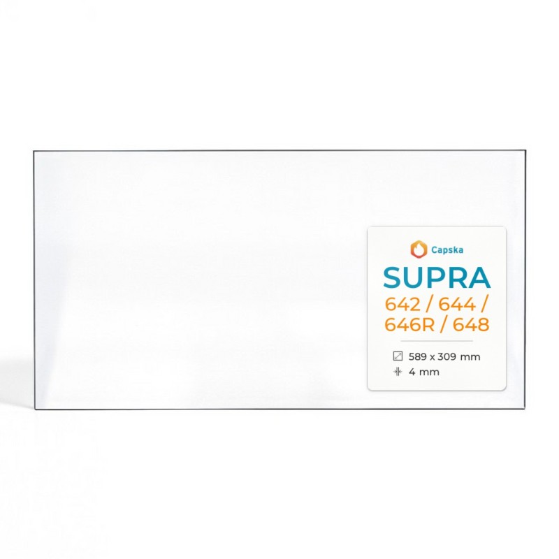 Vitre Supra 642 / 644 / 646R / 648 - Verre Rectangle pour insert