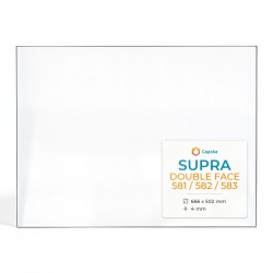 Supra DOUBLE FACE 581 / 582 / 583 Glas - Rechteck Kaminglas für Kaminofen