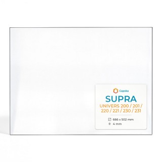 Vitre Supra UNIVERS 200 / 201 / 220 / 221 / 230 / 231 Rectangle - Verre insert