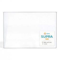 Supra 168 Glass - Rectangular glass panel for fireplace insert
