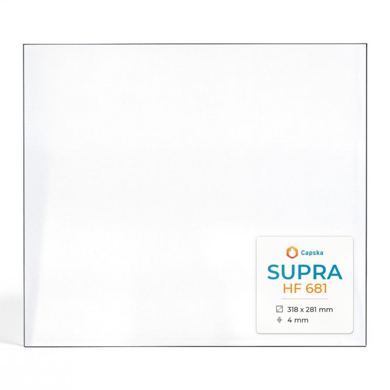 Supra HF 681 Glass - Rectangular Side Panel for Fireplace Insert