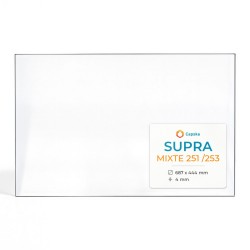 Vitre Supra MIXTE 251 /253 - Verre Rectangle pour insert