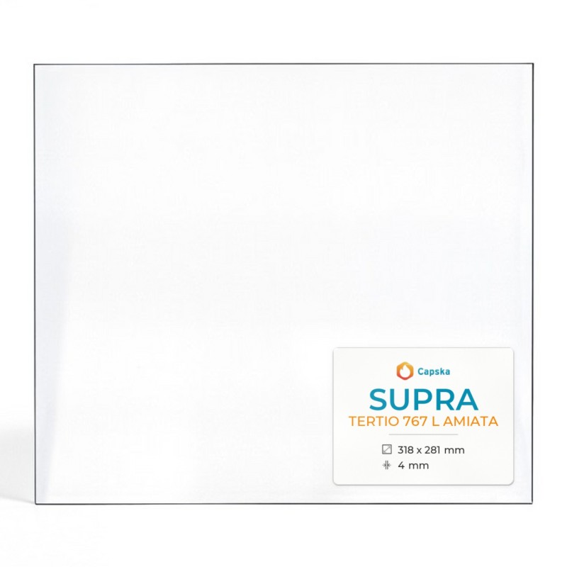 Supra TERTIO 767 L AMIATA Glas für Kaminofen - Rechteckig