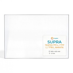 Vetro Supra TERTIO 771 L / 777 L / 778 L AMIATA - Vetro Rettangolo per inserto per caminetto