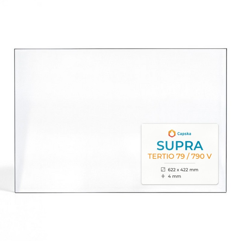 Supra TERTIO 79 / 790 V Glas - Rechteck Kaminglas für Kaminofen