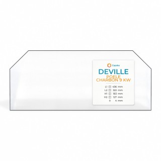 Vetro Deville POELE CHARBON 9 KW - Vetro 2 falde tagliate per stufa a legna