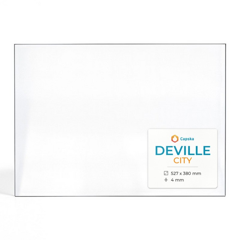Deville CITY Glas - Rechteck Kaminglas für Kaminofen