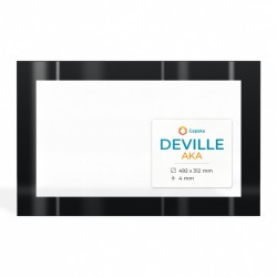 Deville AKA Glas - Rechteck Siebdruck Kaminglas für Kaminofen