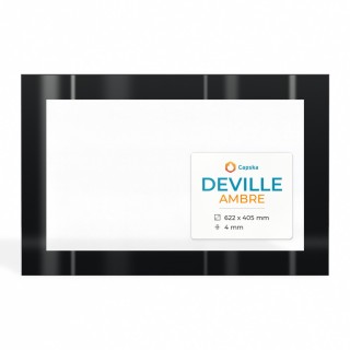 Vitre Deville AMBRE - Verre Rectangle Sérigraphié pour poêle à bois