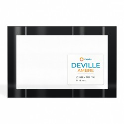 Deville AMBRE Glas - Rechteck Siebdruck Kaminglas für Kaminofen