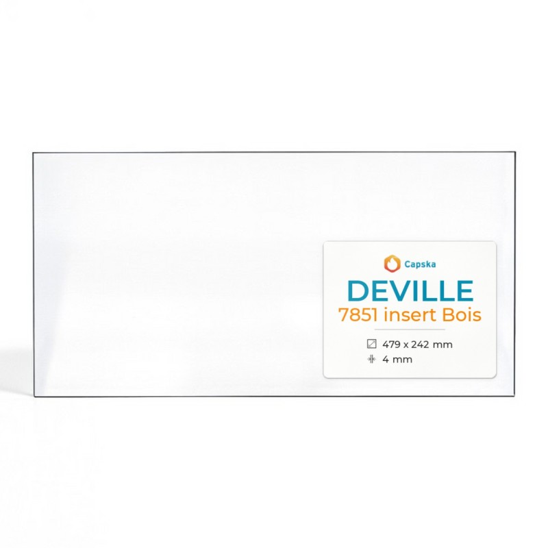 Vetro Deville 7851 INSERT BOIS - Vetro Rettangolo per caminetti