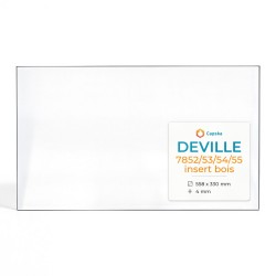 Vitre Deville 7852/53/54/55 INSERT BOIS - Verre Rectangle pour insert