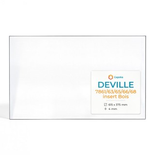 Vitre Deville 7861/63/65/66/68 INSERT BOIS - Verre Rectangle