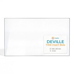 Deville 7356 INSERT BOIS Glass - Rectangular glass panel for fireplace insert