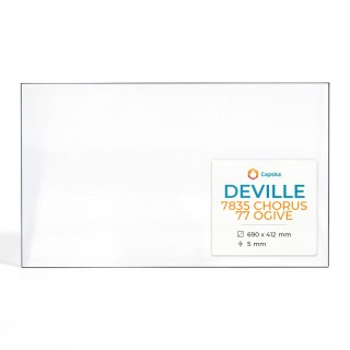 Deville 7835 CHORUS 77 OGIVE Glass - Rectangular Fireplace Panel