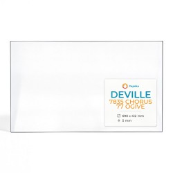 Deville 7835 CHORUS 77 OGIVE Glass - Rectangular glass panel for fireplace insert