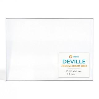 Deville 7841/43 INSERT BOIS Glas - Rechteck Kaminglas für Kaminofen