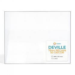 Deville 7844 REGAIN 50 DECOR Glass - Rectangular glass panel for fireplace insert