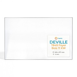 Vitre Deville 7849 FOYER BOIS 11 KW - Verre Rectangle pour insert