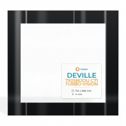 Deville 7925 BIJOU C71 TURBO VISION Glass - Rectangular Screen-printed glass panel for fireplace insert