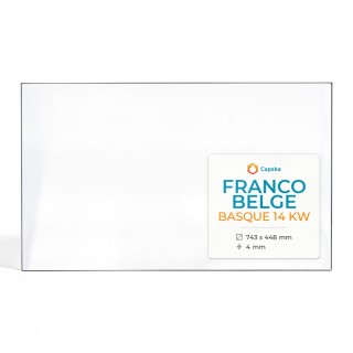 Vetro Franco Belge BASQUE 14 KW - Vetro Rettangolo per stufa a legna