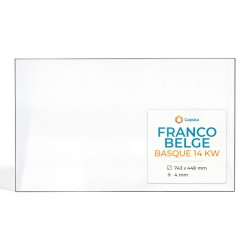 Franco Belge BASQUE 14 KW Glass - Rectangular glass panel for wood burning stove