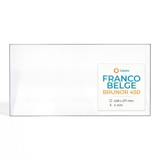 Vetro Franco Belge BRUNOR 450 - Vetro Rettangolo per stufa a legna