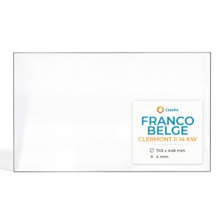 Franco Belge CLERMONT II 14 KW Glass Stove Panel