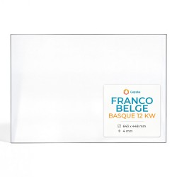 Franco Belge BASQUE 12 KW Glas - Rechteck Kaminglas für Kaminofen
