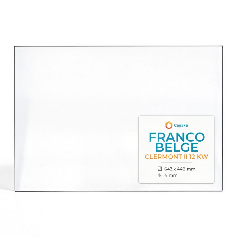 Vitre Franco Belge CLERMONT II 12 KW - Verre Rectangle pour poêle à bois