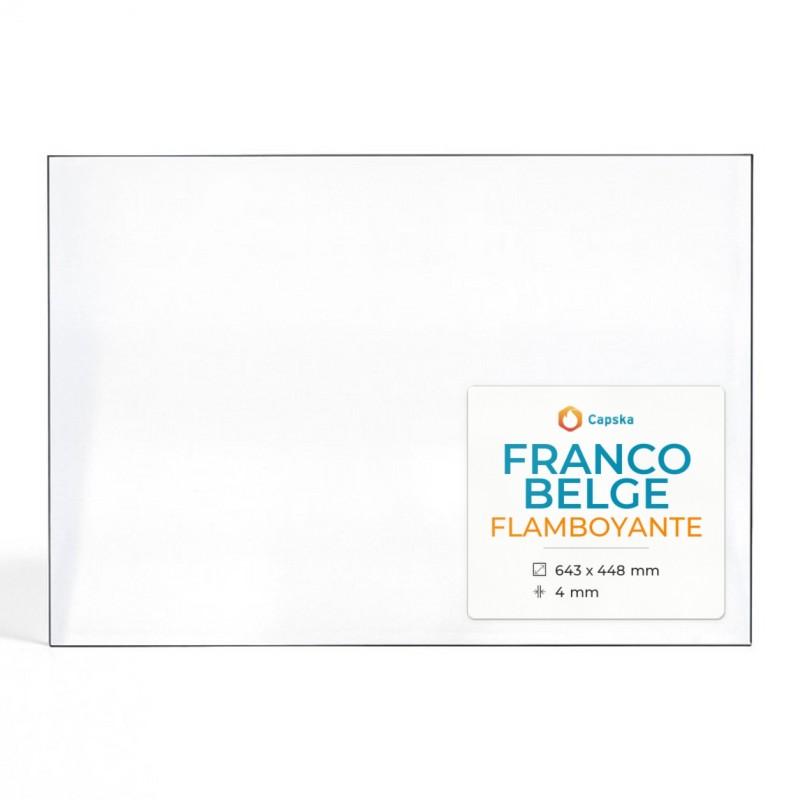 Franco Belge FLAMBOYANTE Glass - Rectangular Panel for Wood Burning Stove