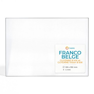 Franco Belge GUYENNE 8 kW Glass Panel - Rectangular for Wood Burning Stove