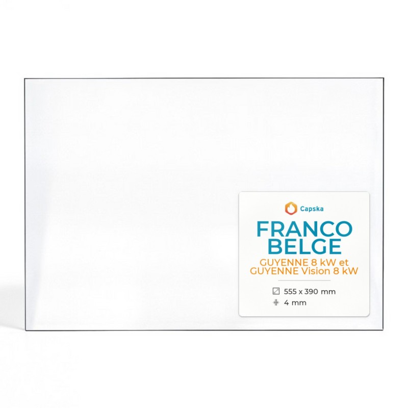 Franco Belge GUYENNE 8 kW Glass Panel - Rectangular for Wood Burning Stove